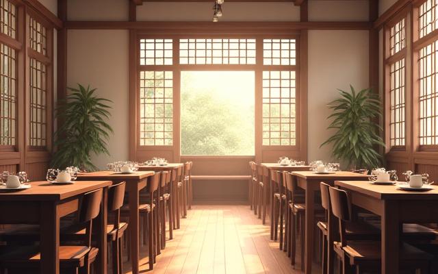 역사 깊은 찻집 내부